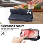 Compatible with iPhone 12 Pro Max Wallet Phone Case-PU Leather Magnetic Flip - Image 3