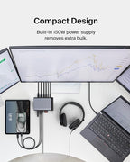 Belkin USB-C Hub, 11-in-1 Pro GaN Dock 150W, 3.5mm Port, 4K HDMI Ports - Image 7