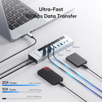 Powered USB C Hub, 10-in-1 USB 3.2 Data Hub - Image 3