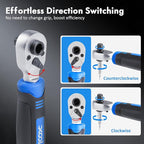XOOL 78PCS Ratchet Screwdriver Set, Precision Bits, 1/4" Sockets, Magnetic Tools - Image 6