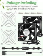 80mm x 25mm USB Fan 2 Packs 5V Small Computer Case Fan - Image 6