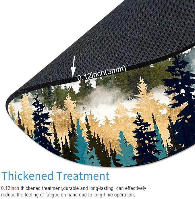 Round Mouse Pad, Abstract Mountain Design Mouse Pad, Custom Cute Mouse Pads - Image 3