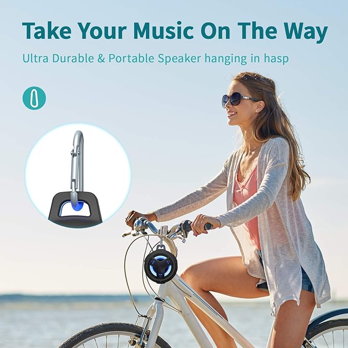 EBODA Bluetooth Shower Speaker, Portable Bluetooth Speakers, IP67 Waterproof - Image 4