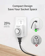 TiFFCOFiO Indoor Mechanical Outlet Timer, 3 Prong Timers - Image 4