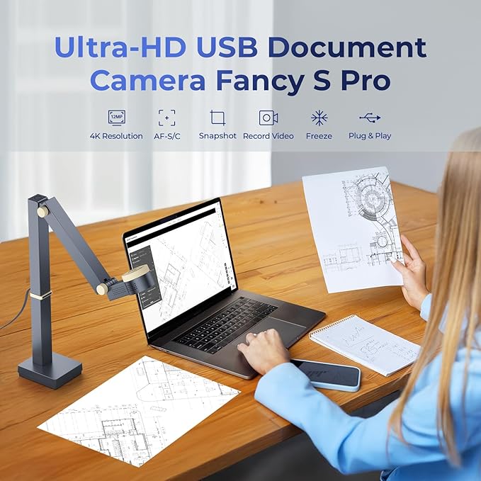 CZUR Fancy S Pro 12MP USB Document Camera - Image 4