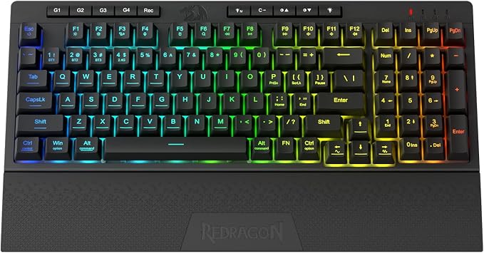 Redragon K515 PRO Shiva RGB Wireless Membrane Gaming Keyboard, 98 Keys - Image 9
