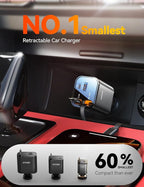 84W Retractable Car Charger, Car Charger USB C - Image 2