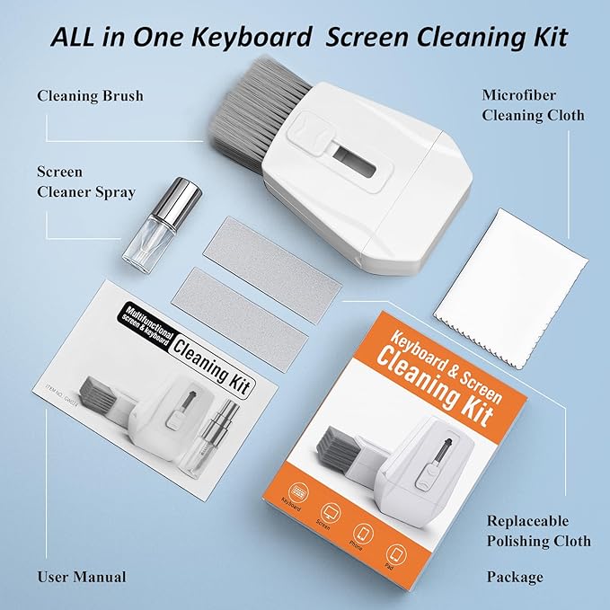 Keyboard Brush, Portable Keyboard Cleaner Soft Bristle Cleaning Brush, Safe - Image 8