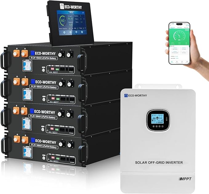 ECO-WORTHY Home Power Station Backup Power, AC 10000W Output+20480Wh LiFePO4 by ECO-WORTHY