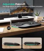 Nulea RT08 Wave Keys Wireless Ergonomic Keyboard - Image 5