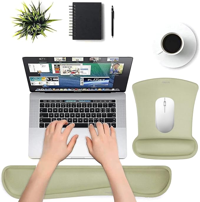 MOSISO Wrist Rest Support for Mouse Pad & Keyboard Set, Ergonomic Mousepad - Image 2