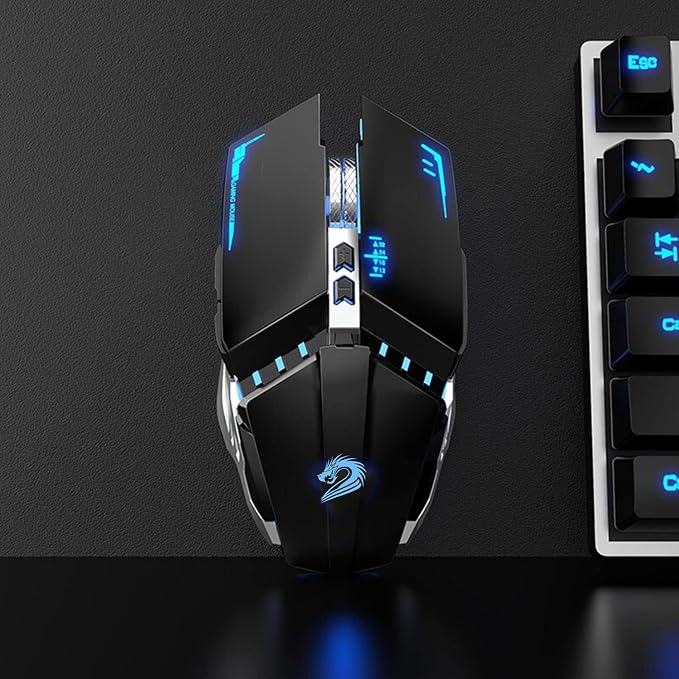 TENMOS T12 Wireless Gaming Mouse Rechargeable, 2.4G Silent Optical Wireless - Image 3