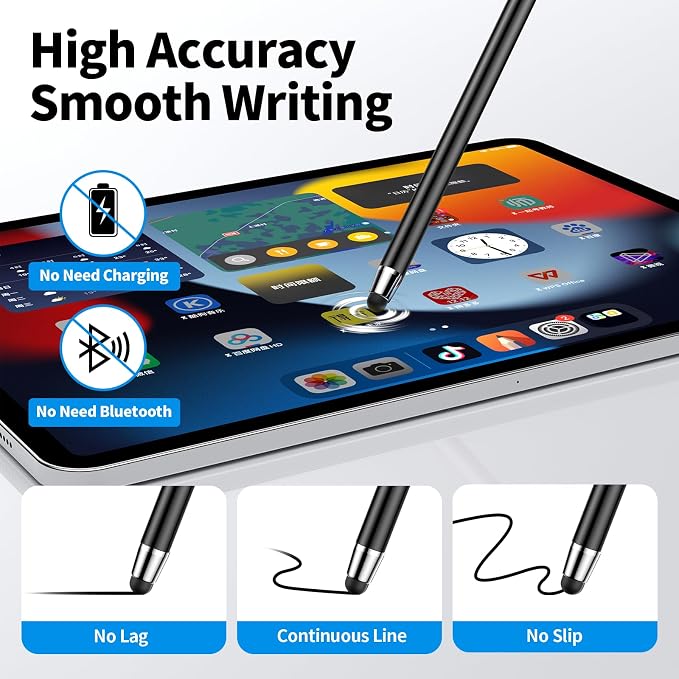 Stylus Pen for Touchscreen, Stylus 2-in-1 High Sensitivity Precision Suitable - Image 4