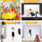 9.2 x 10 Ft Stainless Steel Backdrop Stand Heavy Duty, MSKIRA Adjustable - Image 8