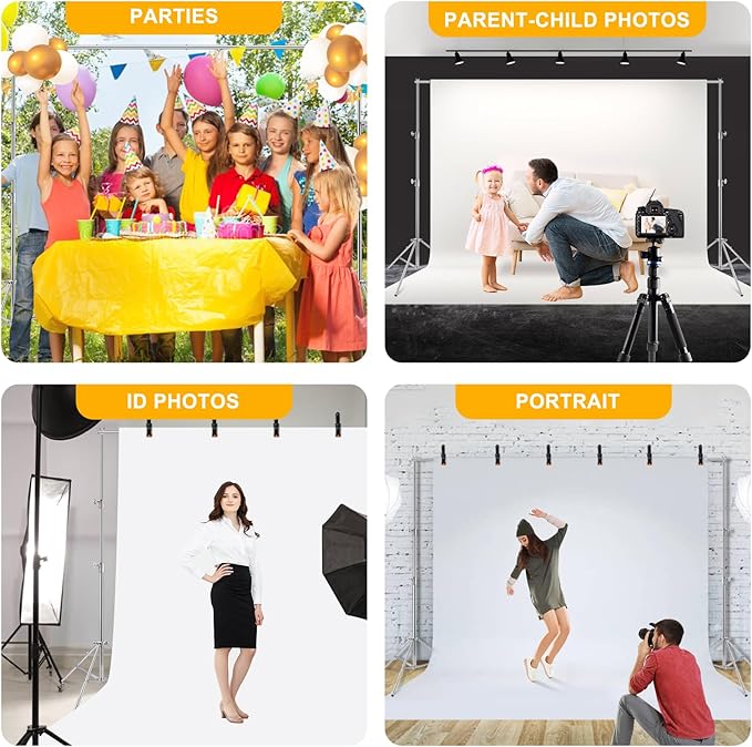 9.2 x 10 Ft Stainless Steel Backdrop Stand Heavy Duty, MSKIRA Adjustable - Image 8