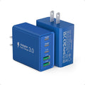 50W USB C Fast Charger Cube, 2 Pack PD+QC Charging Block Power Adapter 5 Port by Qwinjwin