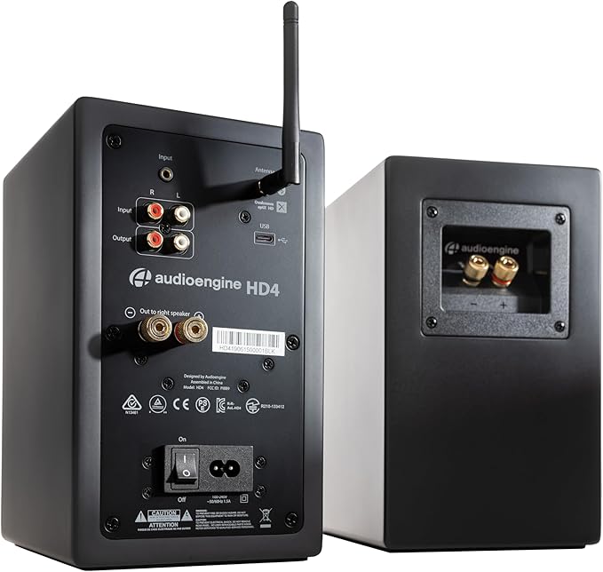 Audioengine HD4 24 Bit Bluetooth Bookshelf Speakers - Image 3