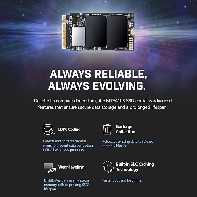 Transcend 256GB M.2 2242 SSD, PCIe Gen4x4 NVMe 3D TLC, - Image 7