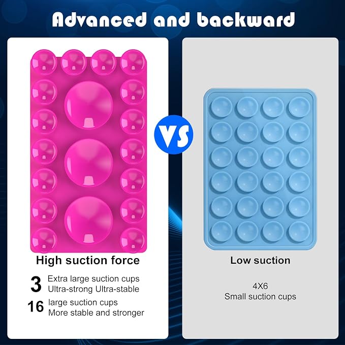 2024 Upgrade 2PCS Silicone Suction Cup Phone Case Adhesive Mount, Adhesive Grip - Image 2