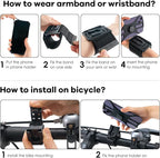 Cikyner Running Armband, Upgraded 3 in 1 Running Phone Holder Sports Armband - Image 5