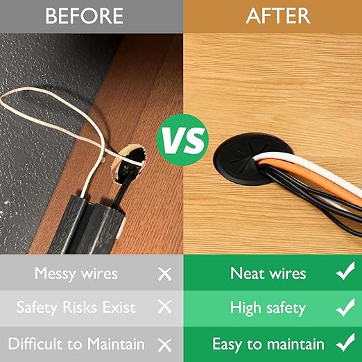 2 Pcs Desk Grommet 2-1/16" / 53 mm, Desk Hole Cover - Image 7