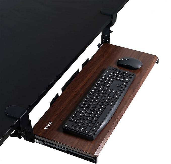 VIVO Large Height Adjustable Under Desk Keyboard Tray, C-clamp Mount System by VIVO