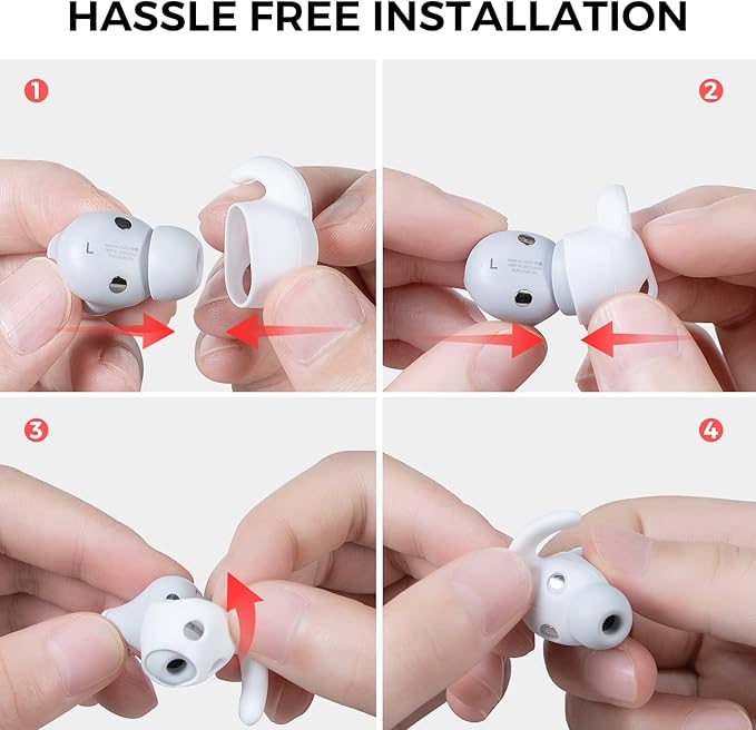 AhaStyle 3 Pairs Beats Studio Buds Ear Hooks Anti-Slip Ear Covers Silicone - Image 4