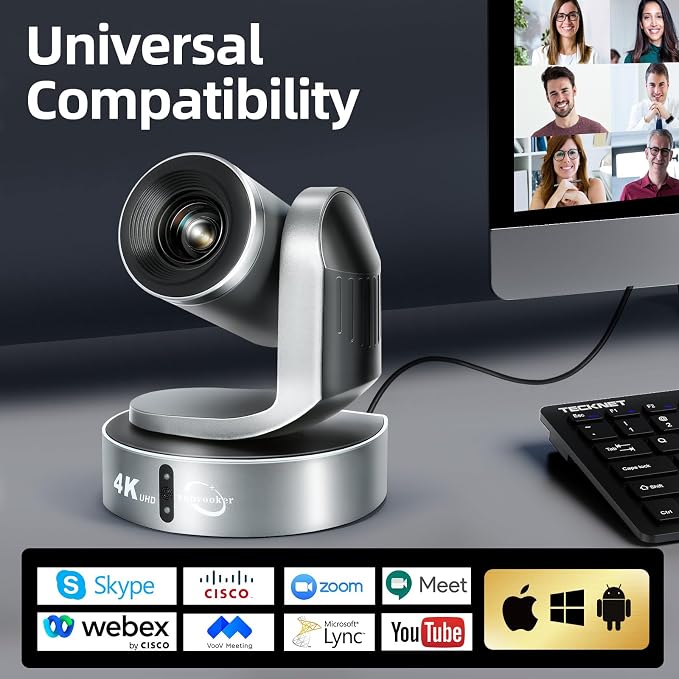 4K Conference Room Camera, PTZ Camera 20X Optical Zoom - Image 6