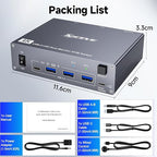 USB C HDMI KVM Switch for 1 Desktop+1 Laptop, Dual Monitor KVM Switch 4K@60Hz - Image 9