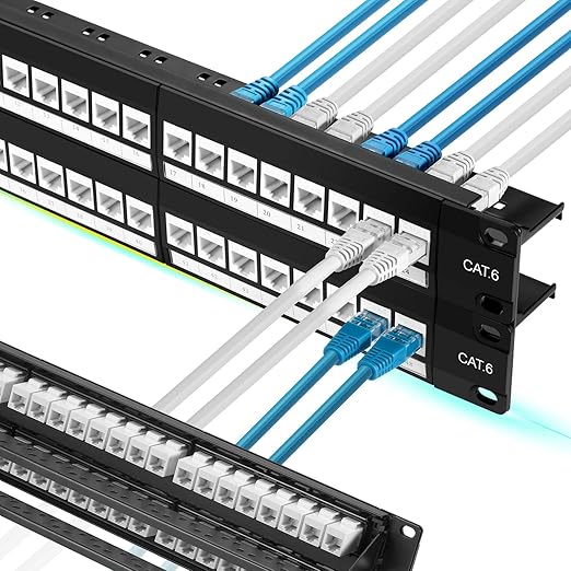 Rapink 48 Port Cat6 Patch Panel by Rapink