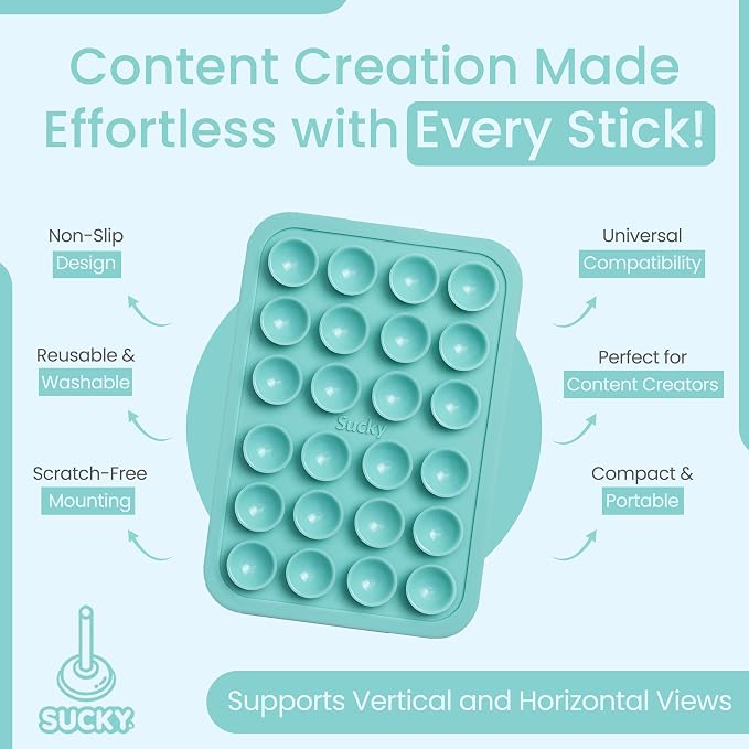SUCKY Silicone Suction Phone Case Adhesive Mount - Image 4