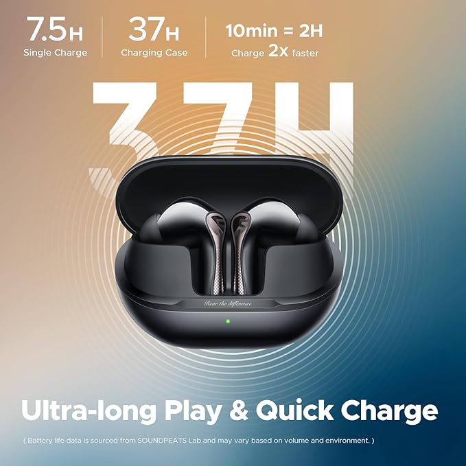 SoundPEATS Air5 Pro Adaptive Hybrid Noise Cancelling Wireless Earbuds, Qualcomm - Image 6
