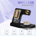 Charging Station Wireless Charger: 3-in-1 Charger Desk Stand Multiple Devices - Image 2