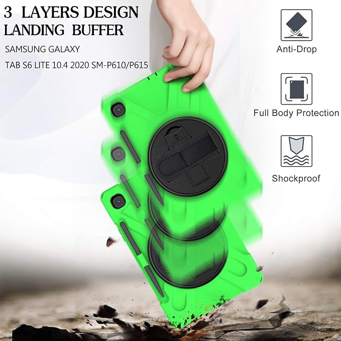 BRAECN for Samsung Galaxy Tab S6 Lite 10.4 Case, Heavy Duty Shockproof Case - Image 6
