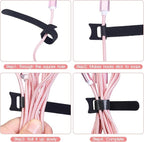 MVYC 200PCS Reusable Cable Ties Wire Ties Cord Organizer Cable Organizer - Image 3
