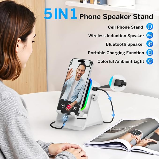 Wireless Induction Speaker 5-in-1 Bluetooth Speaker - Image 3
