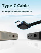 6000mah Ultra Slim Built in Cables Power Bank, Card Size Built in USB C Cords - Image 6