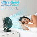 12000mAh Clip on Fan 30H Longest Runtime, 8in Portable Fan Rechargeable - Image 5