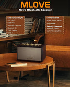 MLOVE A200 Portable Retro Bluetooth Speaker - Image 2