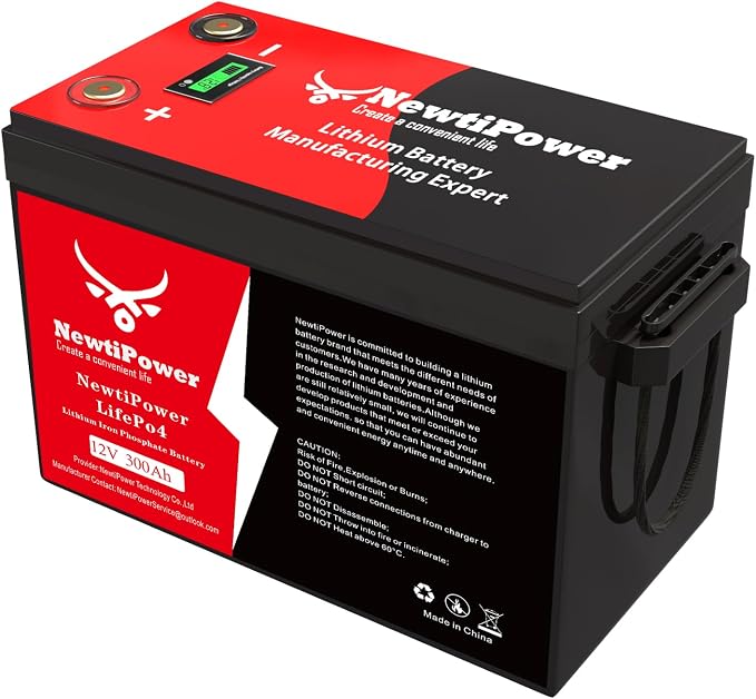 12V 300Ah Golf Cart Lithium LiFePO4 Battery by NewtiPower