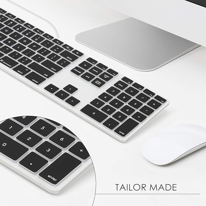 Allinside Black Keyboard Cover for iMac USB Keyboard A1243 MB110LL/B - Image 3