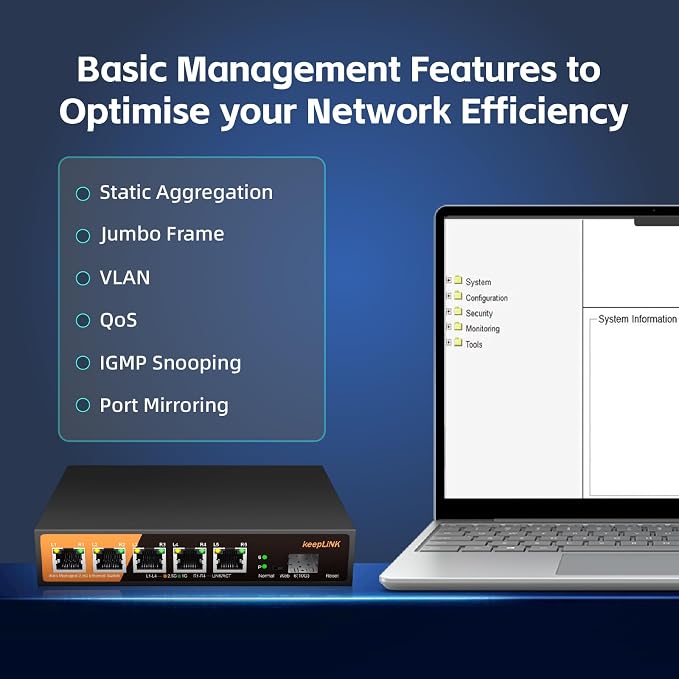 6 Port 2.5G Web Smart Managed Ethernet Switch - Image 4