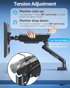 Single Monitor Mount for 22 24 27 32 inch Screen, Gas Spring Arm Holds 4.4-22 - Image 6
