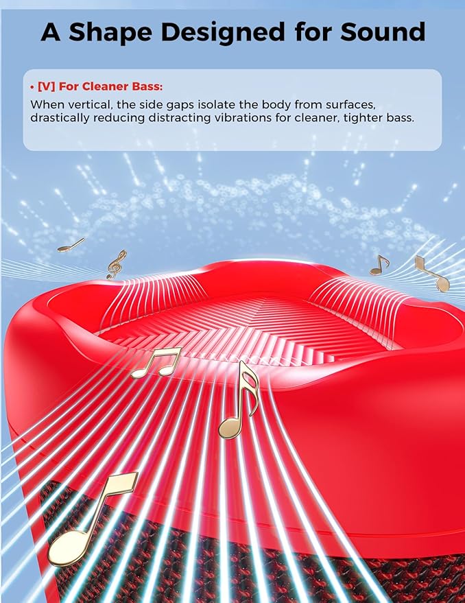 Bluetooth Speaker, 20W HD Sound, Portable Wireless, IPX5 Waterproof, - Image 9