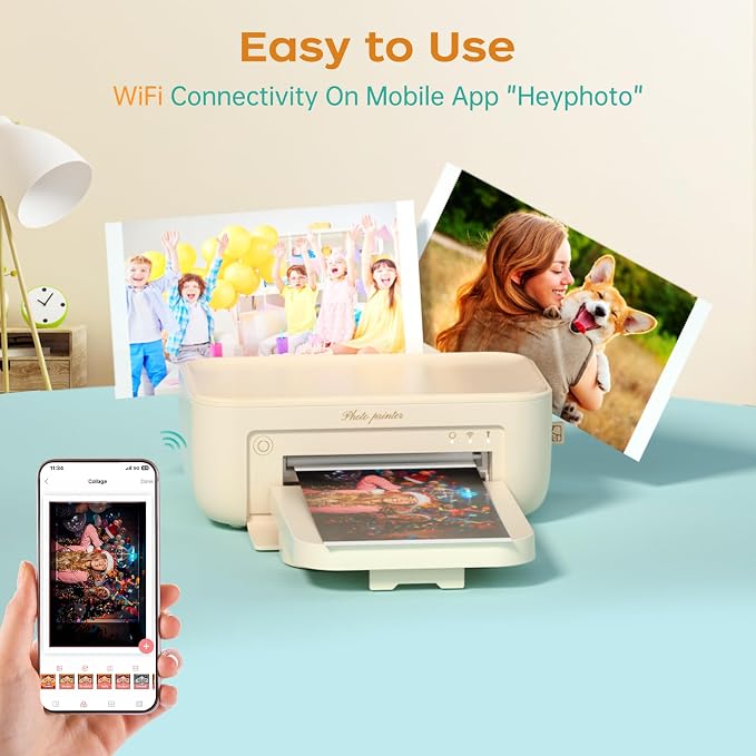 4x6 Photo Printer with 108 Sheets & 2 Ribbons - Image 4