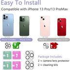 2 Pack Camera Lens Protector for iPhone 13 Pro/iPhone 13 Pro Max, AR Tempered - Image 2