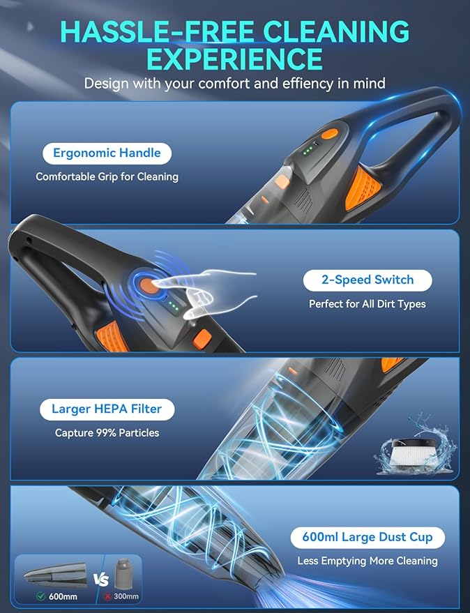 GHUSTAR Handheld Vacuum Cordless - Image 5