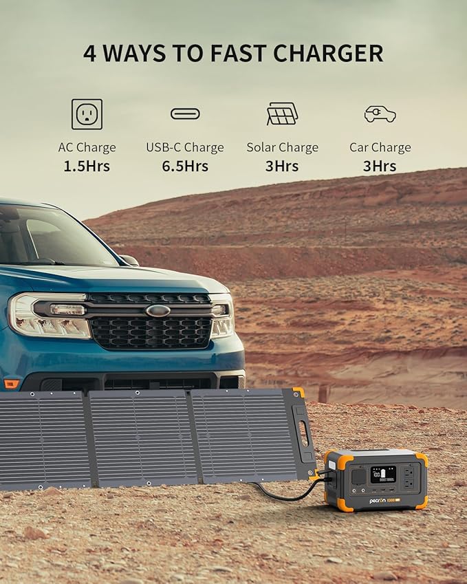 pecron Portable Power Station E300LFP, 288Wh Solar Generator, 2 Up to 600W AC - Image 6