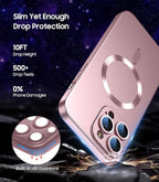 Magnetic for iPhone 16 Pro Case Slim Soft Silicone Bumper Shockproof Metallic - Image 5