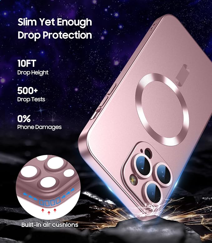 Magnetic for iPhone 15 Pro Max Case Slim Soft Silicone Bumper Shockproof - Image 4